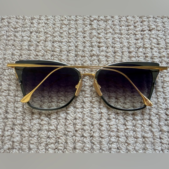 DITA Women's Elegant Black and Gold Sunglasses - Picture 2 of 2